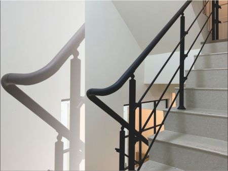A Case of Stainless Steel Handrail in a  House
